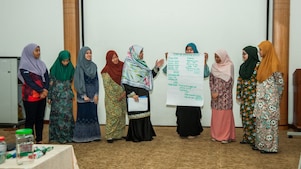 women in group