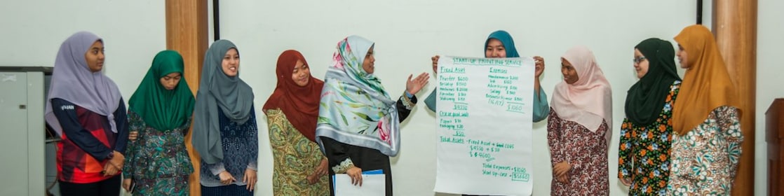 women in group