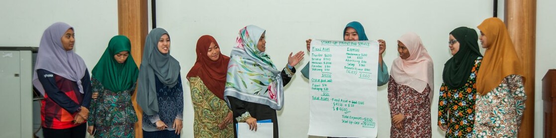 women in group