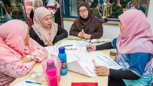women in group
